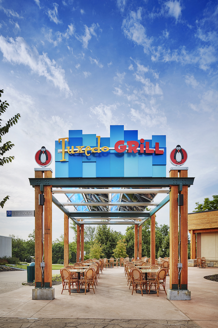 Tuxedo Grill at the Kansas City Zoo signage