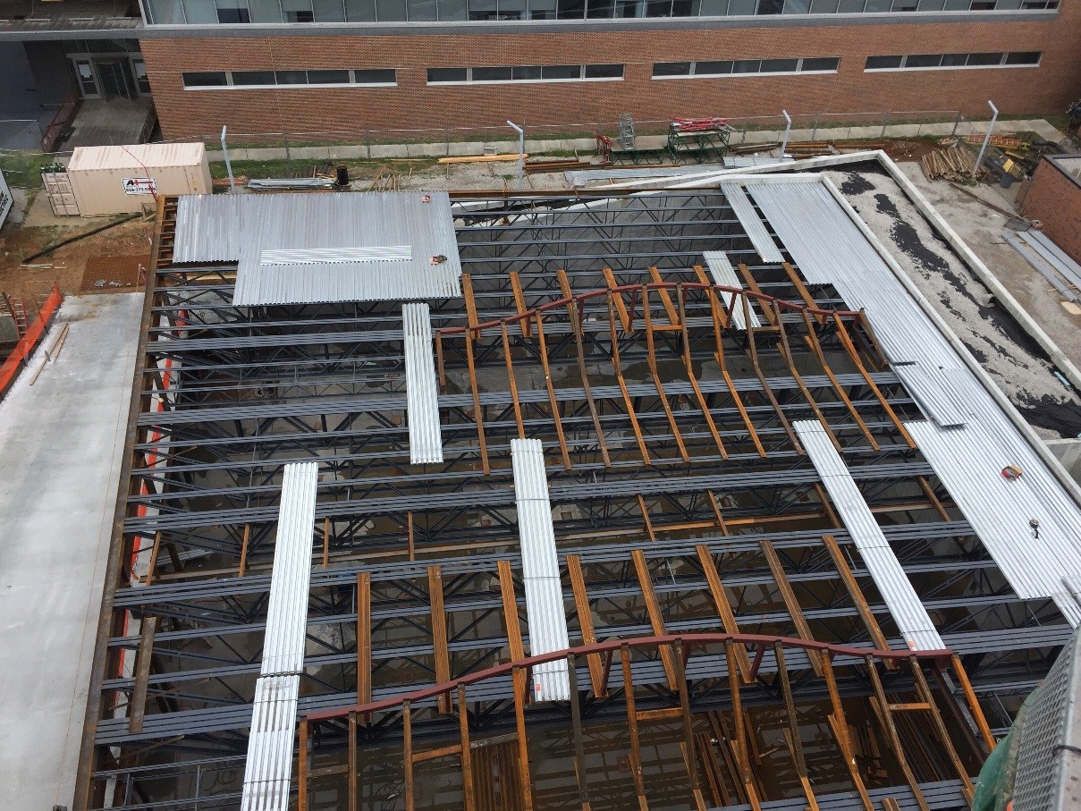 KU medical center health education building during construction