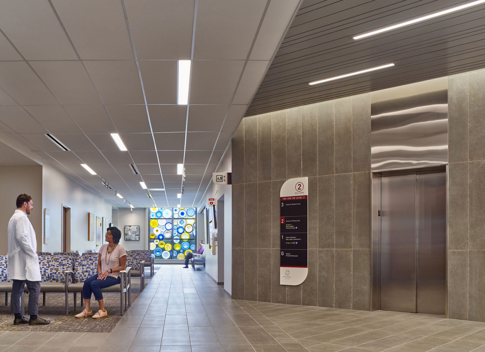 Truman Medical Center University II waiting area built by McCownGordon