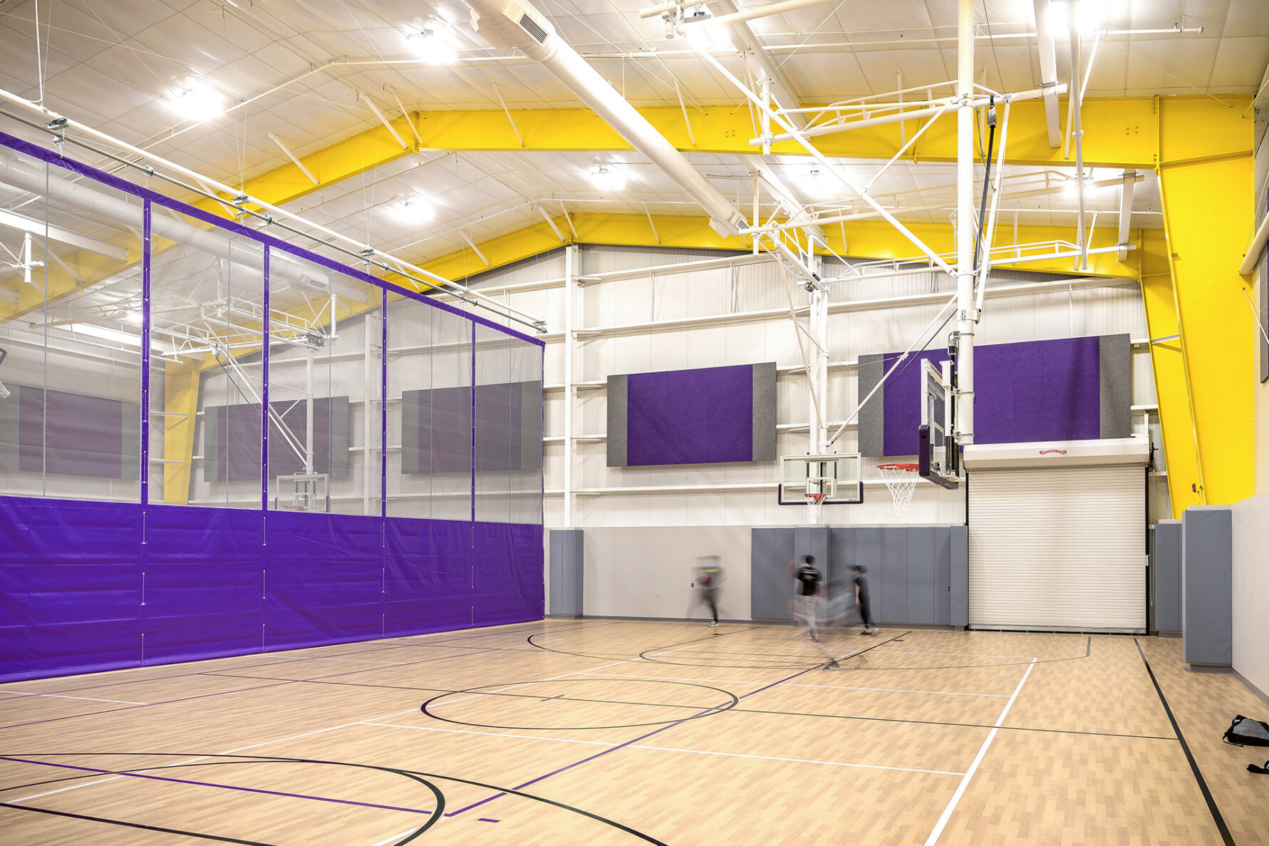Indoor basketball court at Valley Center Recreation Center built by McCownGordon in Kansas