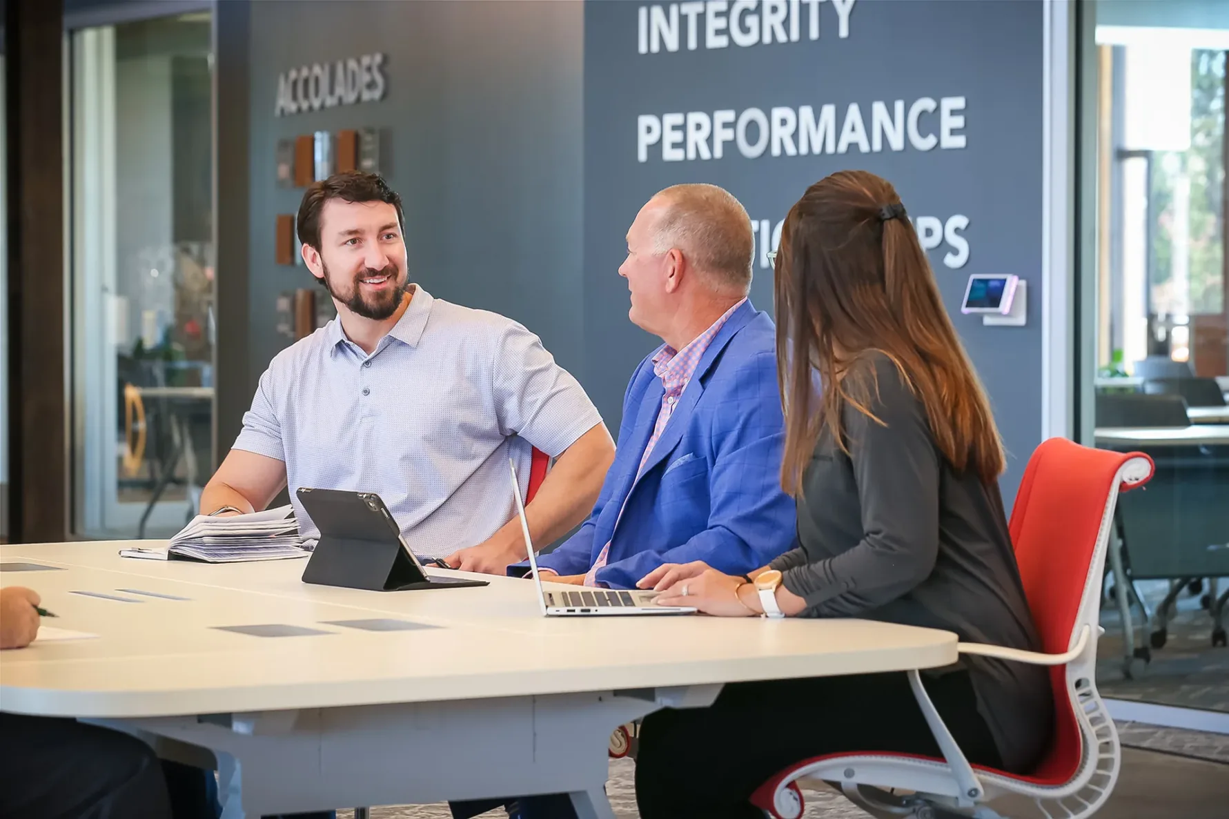 McCownGordon associates collaborating in office.