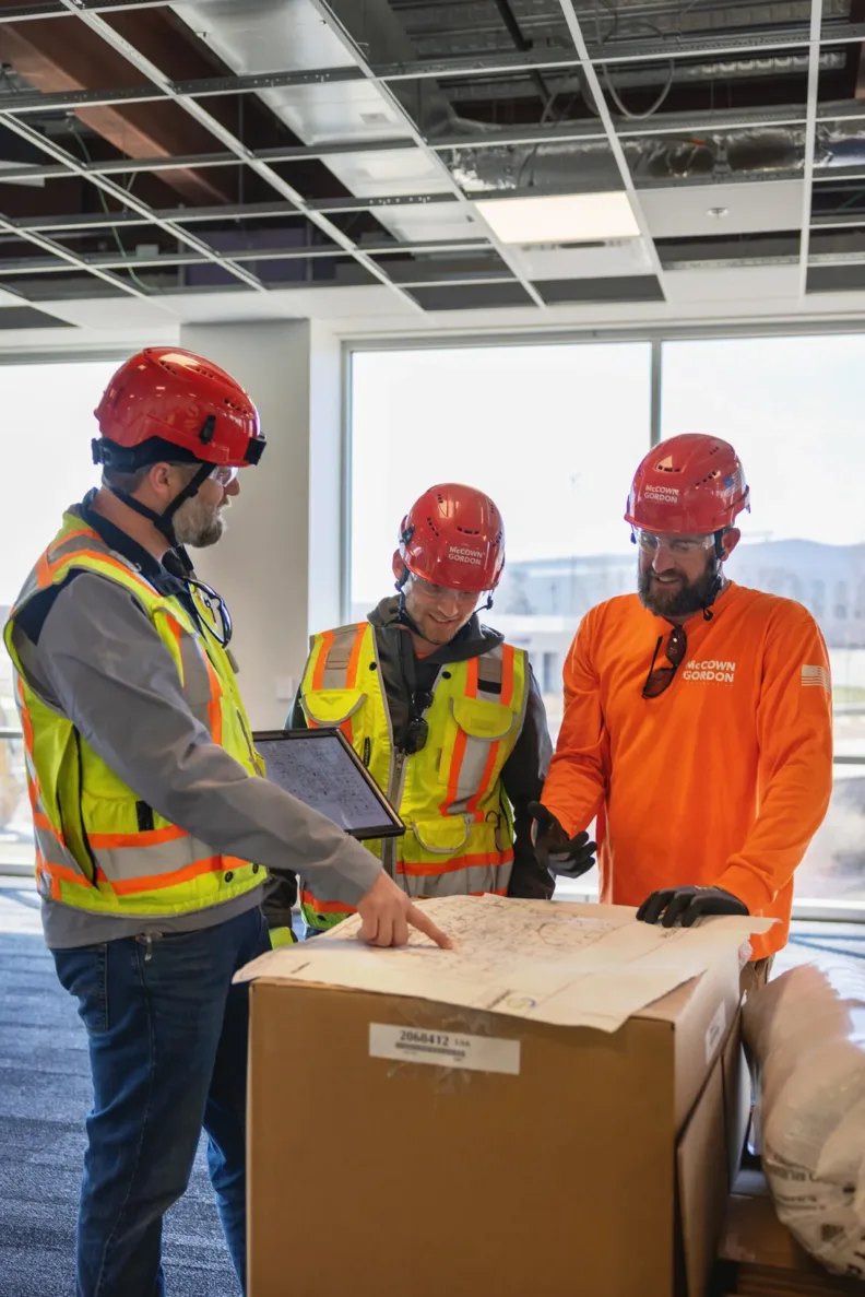 McCownGordon associates working on jobsite.