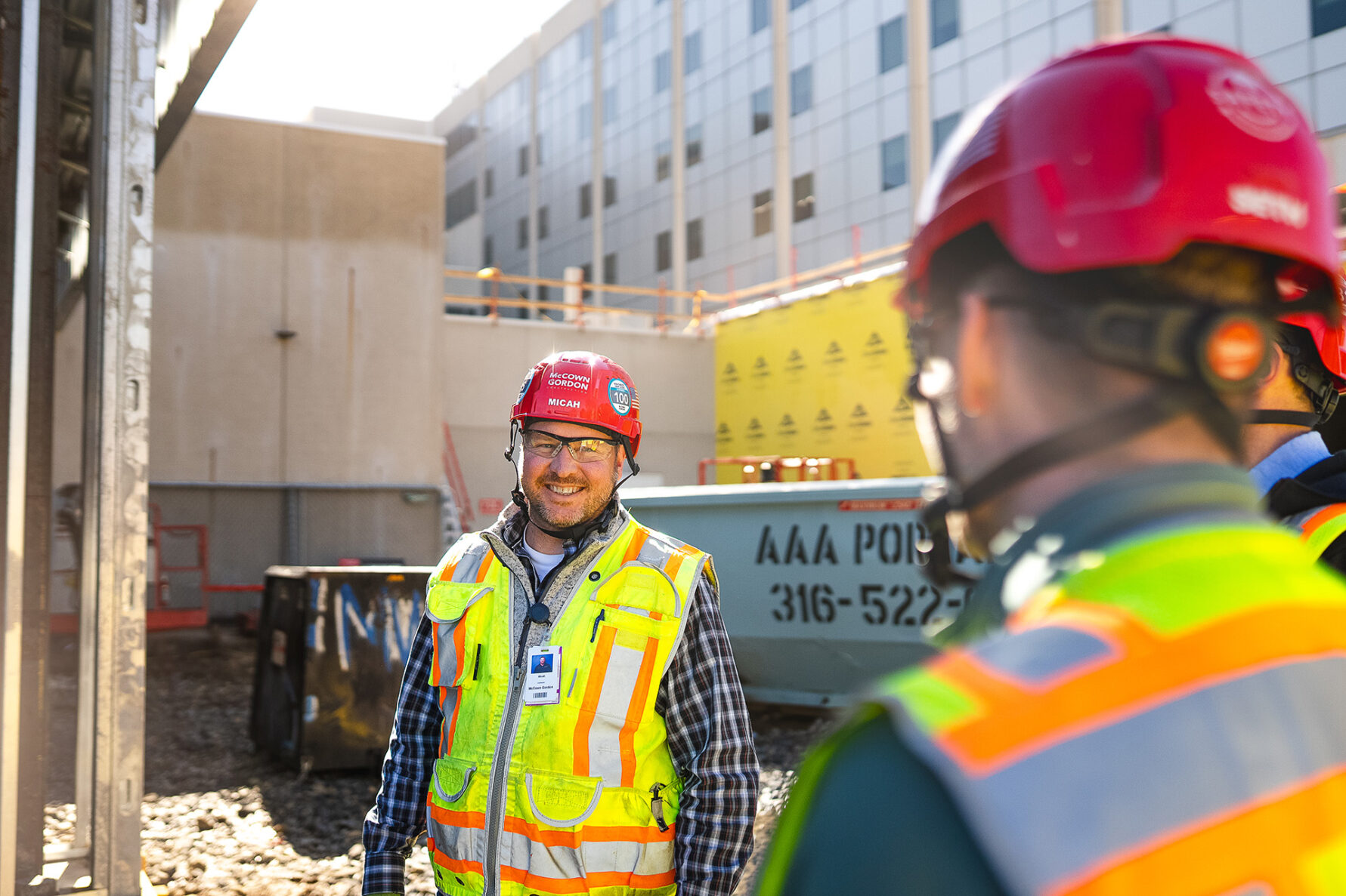 McCownGordon associate working on jobsite.