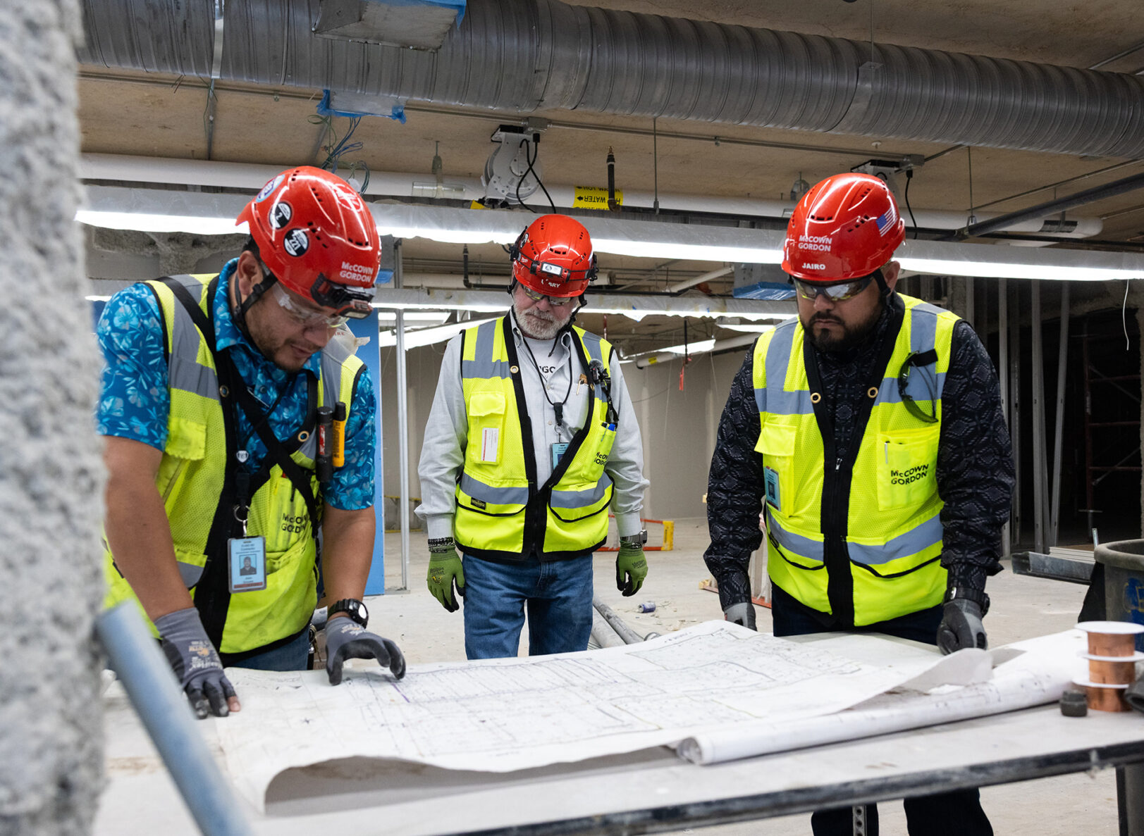 McCownGordon associates working on jobsite.