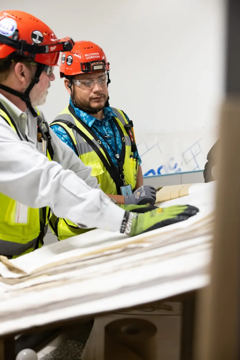 McCownGordon associates working on jobsite.