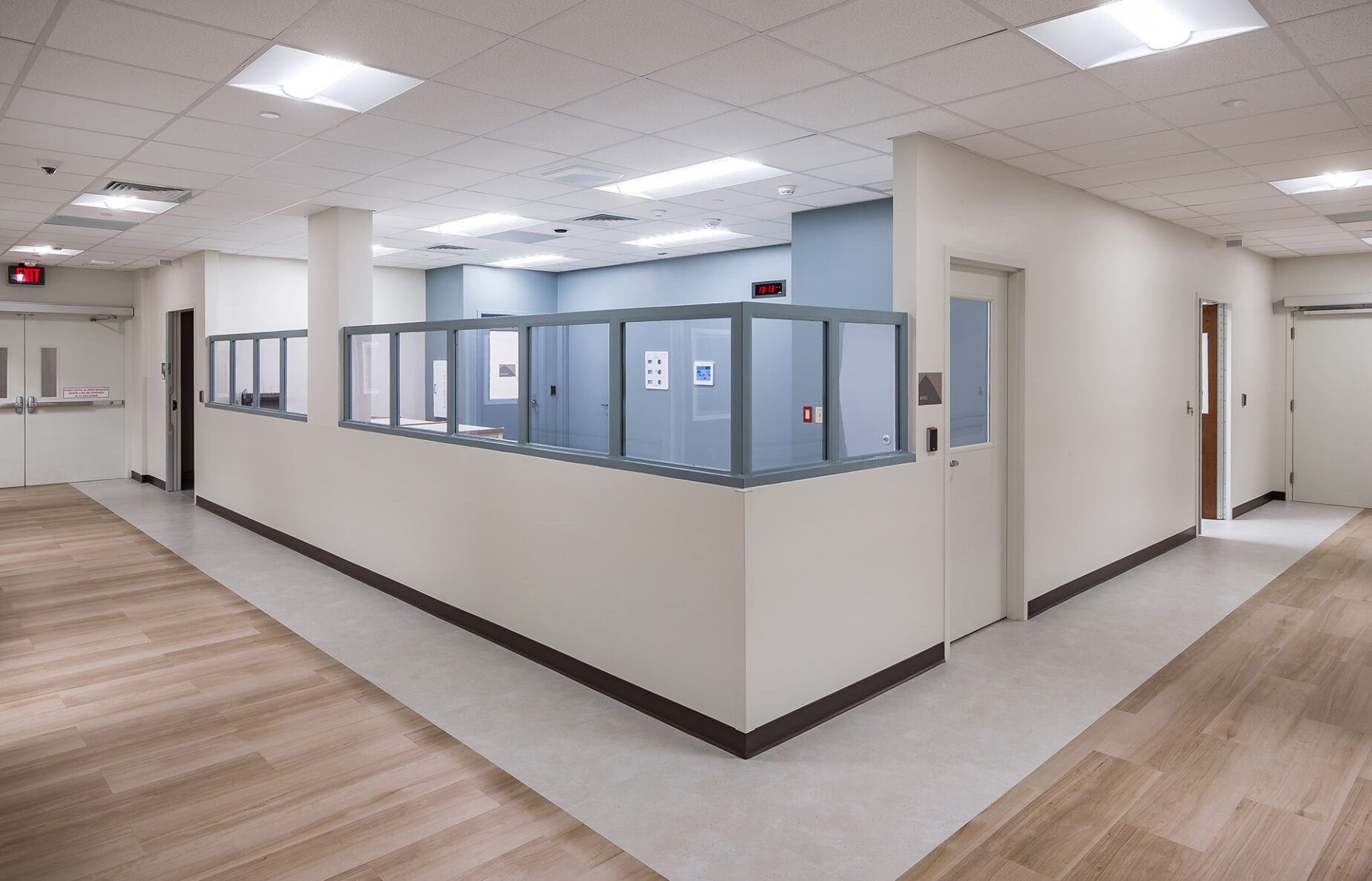 Nursing station in behavioral health area at Ascension Via Christi