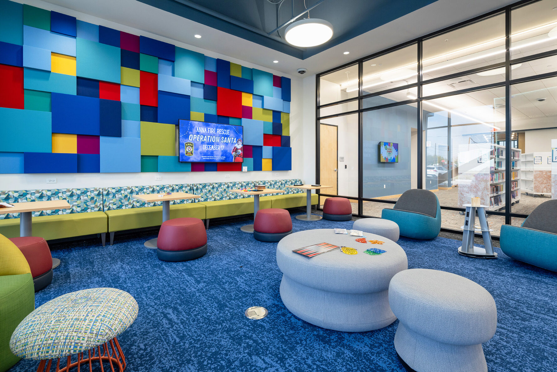 Kids activity space at the City of Anna Library